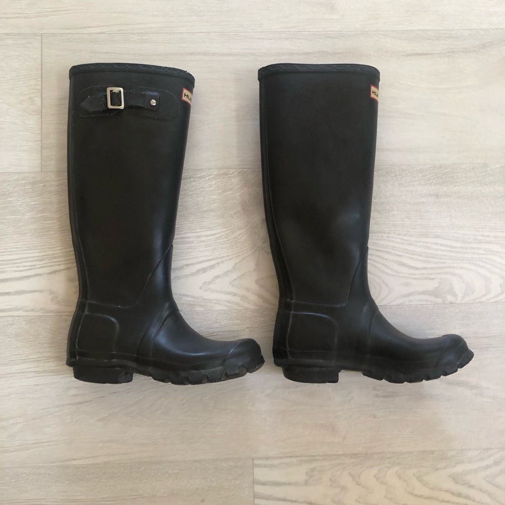 Hunter Original Tall Matte Black Waterproof Rain Boots - Picture 13 of 16